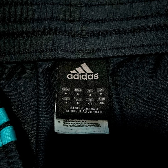 Adidas Grey and Blue Striped Sweatpants Size Medium - Picture 3 of 5